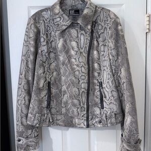 Kut from the Kloth Snake Print Leather Jacket